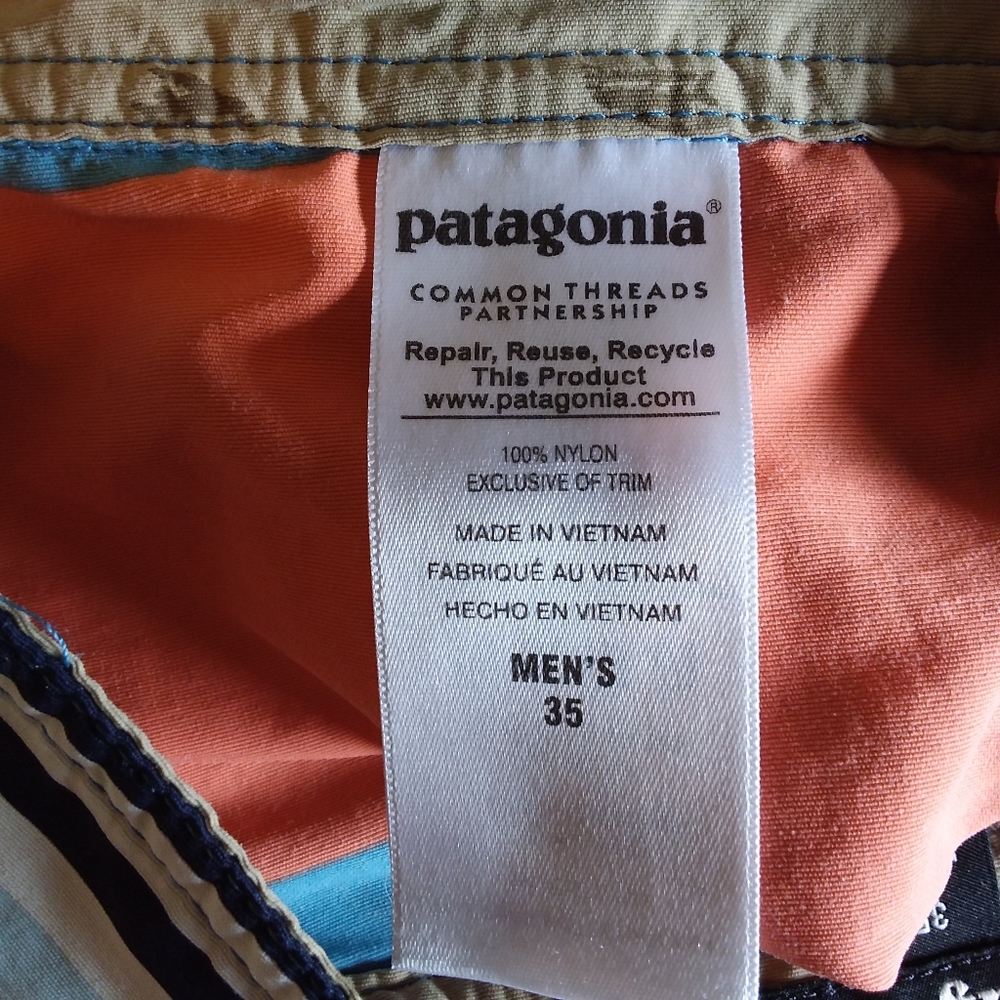 <$> SOLD <$>             Patagonia 35 Board Shorts - Picture 7 of 7